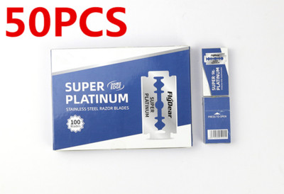 Bărbierit pentru bărbați Instrumente pentru bărbierit, aparat de ras de păr, reglabil cu două margini, aparat de ras de siguranță clasic, cu lame acoperite cu titan, 5 buc.