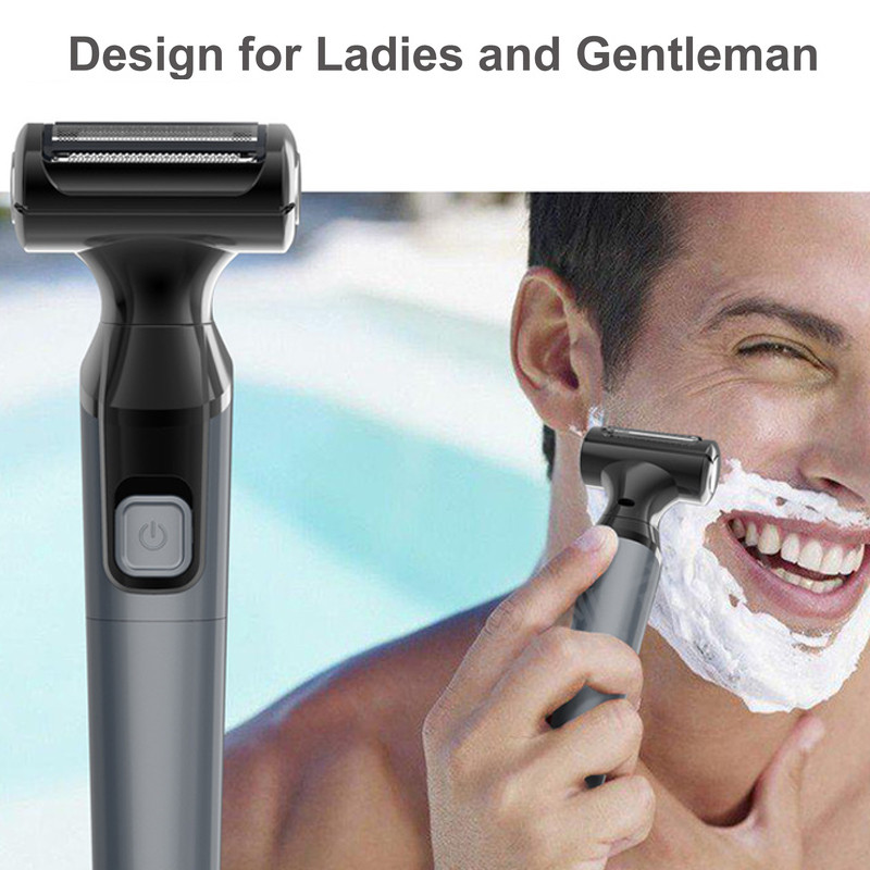 2 viename vyriškas epiliatorius vandeniui atsparus privačių dalių plaukų šalinimo aparatas Bikini moterims gaktos plaukų skustuvas Vyriškas kirkšnių kirptuvas