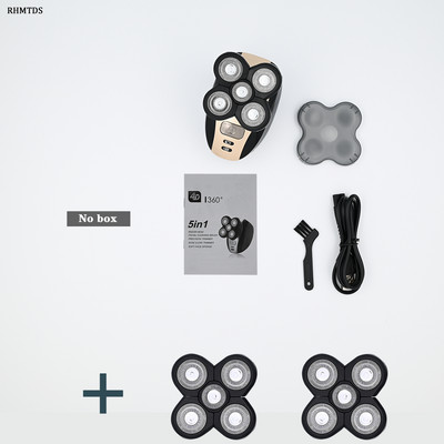 Új elektromos borotva férfiaknak, újratölthető elektromos borotva 5 úszófejes nedves és száraz szakállvágó hajvágó borotvagép