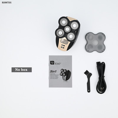 Új elektromos borotva férfiaknak, újratölthető elektromos borotva 5 úszófejes nedves és száraz szakállvágó hajvágó borotvagép