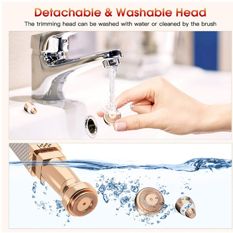 2 viename įkraunama antakių kirpimo mašinėlė moteriška skustuvas mini USB moterų epiliatorius veido plaukų šalinimo rašiklio dydžio moteriškų plaukų skutimosi skustuvas