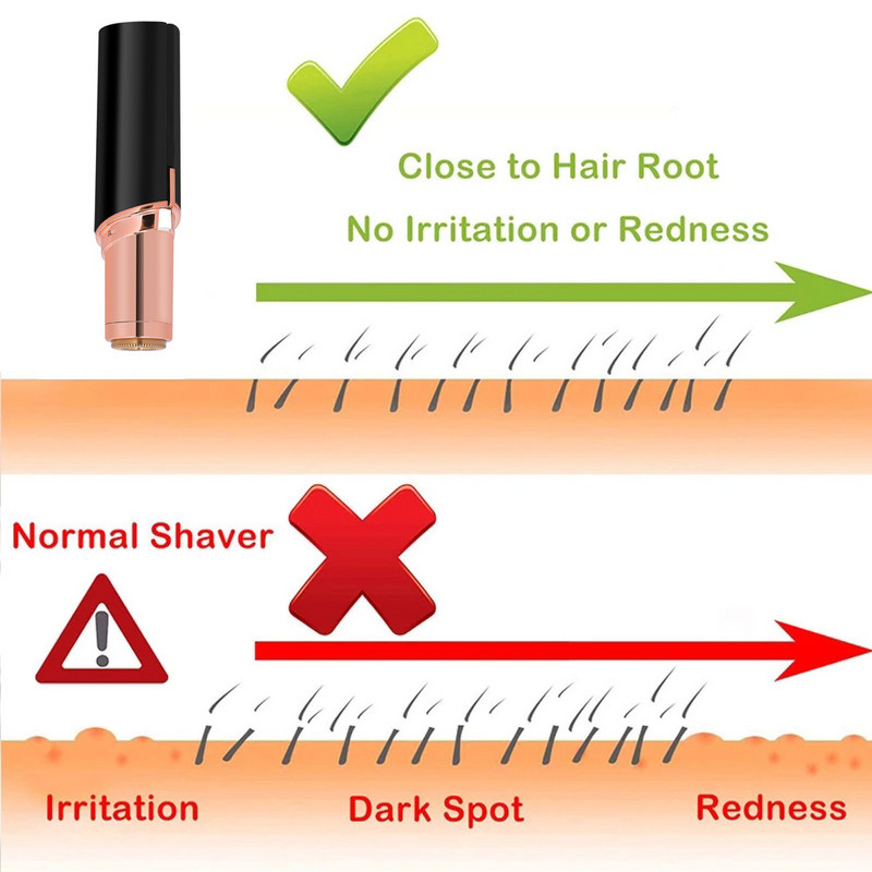 Elektriskais uzacu epilators lūpu krāsa uzacu trimmeris uzacu skuveklis, nesāpīgs grims uzacu sejas matu noņemšanai sievietēm