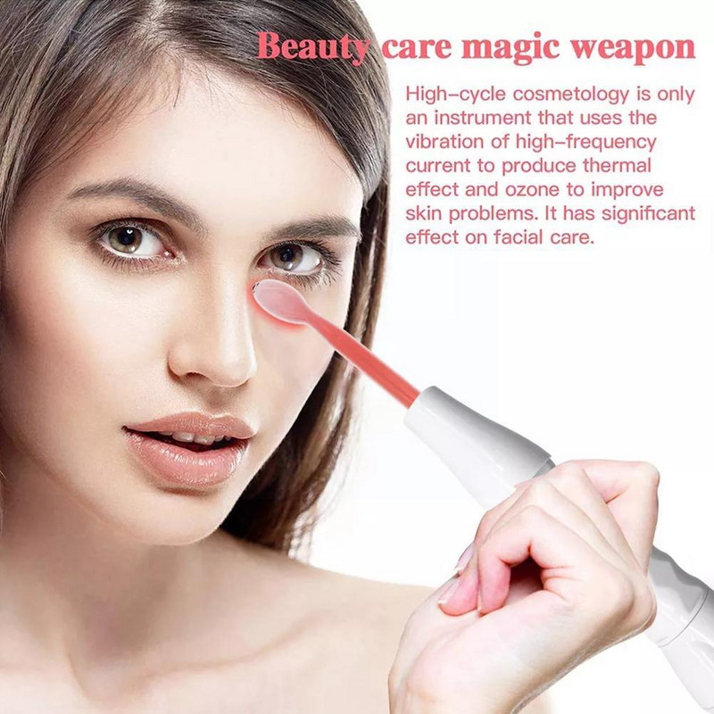 4u1 štapić s visokofrekventnom elektrodom s neonskom cijevi za elektroterapiju Instrument Stakleni alat Ozon Spa Remover Spot Acne Spot Home Beauty H1A3