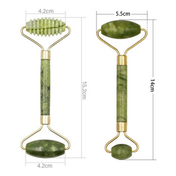 Μασάζ προσώπου Roller Guasha Board Double Heads Jade Stone Face Lift Σώμα Χαλάρωση δέρματος Χαλάρωση Αδυνατίσματος Ομορφιά Λαιμός Λεπτό Lift