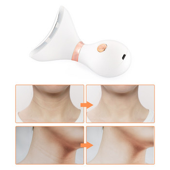 V Face Neck Lifting Massager Heating Neck Facial Beauty Essence Importer LED Photon Rejuvenation Reduce Double Chin Face Slimmer