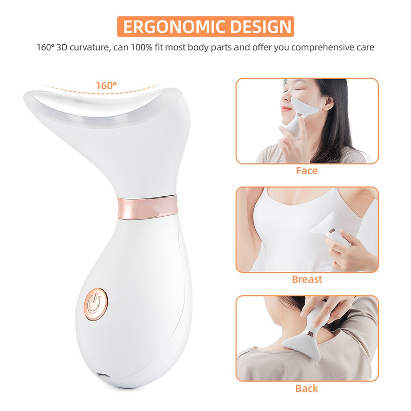 V Arc Nyak Lifting Masszírozó Melegítő Nyak Arc Beauty Essence Importer LED Foton Fiatalítás Csökkenti Dupla álla Arc Karcsúbb