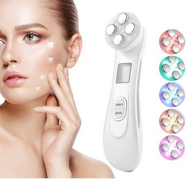 5-AZ 1-ben RF rádiófrekvenciás EMS elektroporációs LED Photon Beauty Device Skin Lifting Tighten Ránctalanító Bőrápoló Arcmasszírozó