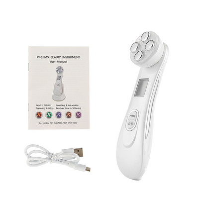 5-AZ 1-ben RF rádiófrekvenciás EMS elektroporációs LED Photon Beauty Device Skin Lifting Tighten Ránctalanító Bőrápoló Arcmasszírozó