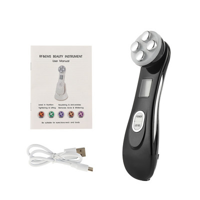 5-AZ 1-ben RF rádiófrekvenciás EMS elektroporációs LED Photon Beauty Device Skin Lifting Tighten Ránctalanító Bőrápoló Arcmasszírozó