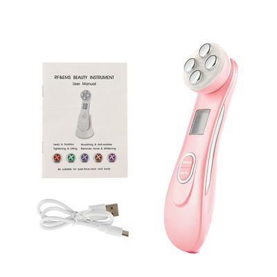 5-AZ 1-ben RF rádiófrekvenciás EMS elektroporációs LED Photon Beauty Device Skin Lifting Tighten Ránctalanító Bőrápoló Arcmasszírozó