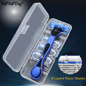 6-slojna oštrica Sigurnosna britva Fusion 6 Proglide ravni brijač za muškarce Ručni aparat za brijanje s oštricama Brijanje brade Shavette