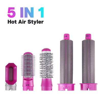 Hair Curler Curling Iron Hair Dryer Brush 5 In 1 Electric Blow Air Hot Comb Hair Straightener Styling Tool Detachable Kit