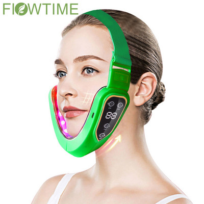 Új V-alakú arcmasszírozó V-Line Up Lift Belt Facial Lifting Machine LED fotonterápiás vibrációs masszázs dupla állcsökkentő