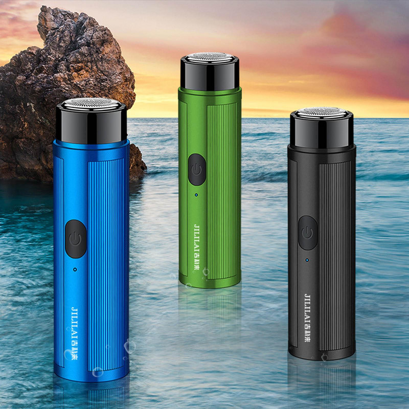 Mini putni električni brijači, punjivi, rotirajući s indikatorom punjenja Trimer za bradu za automobile, ured, muškarce, žene, lica