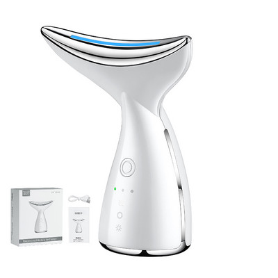 HSKOU Neck Face Beauty Device 3 Colors LED Photon Therapy Bőrfeszesítő Csökkenti Dupla állát Ránctalanító Eltávolítás Bőrápoló eszközök