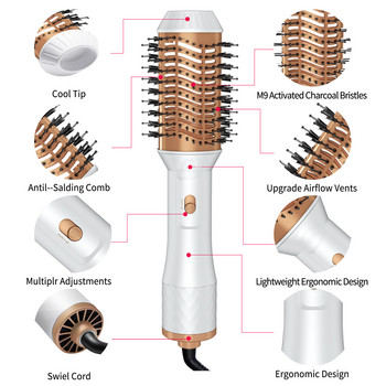 2022 Βούρτσα ζεστού αέρα 3 σε 1 Πιστολάκι μαλλιών και συσκευή όγκου ισιώματος μαλλιών Ηλεκτρικό πιστολάκι ζεστής χτένας Στεγνωτήρας μαλλιών Στεγνωτήρας μαλλιών