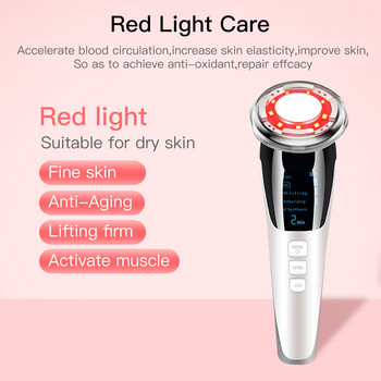 EMS Hot Cool Facial Massager LED Photon Light Therapy Skin Care Tool Device Face Lifting Tighten Sonic Massage Beauty Machine 92