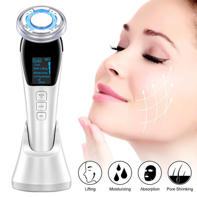 EMS Hot Cool masažer za lice LED Photon Light Therapy Skin Care Device Uređaj za podizanje lica Tighten Sonic Massage Beauty Machine 92