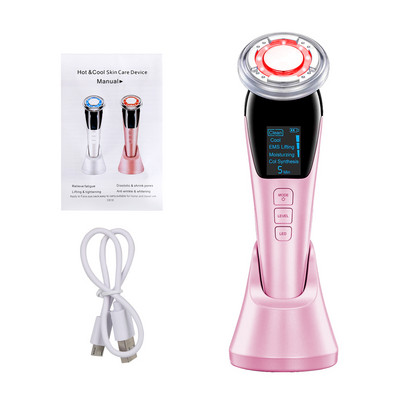 EMS Hot Cool arcmasszírozó LED foton fényterápiás bőrápoló eszköz eszköz Arc emelő Tighten Sonic Massage Beauty Machine 92