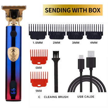 Професионална машина за подстригване на коса с довършително избледняване за мъже Професионален тример за брада Електрическа машинка за подстригване Литиева машина за подстригване