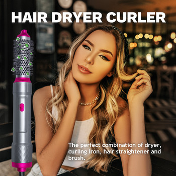 Βούρτσα πιστολάκι μαλλιών 5 σε 1 Στεγνωτήρας μαλλιών Hair Styler Hot Air Comb Πιστολάκι μαλλιών One Step και Volumizer Blower Brush Βούρτσα μαλλιών Στεγνωτήρας μαλλιών
