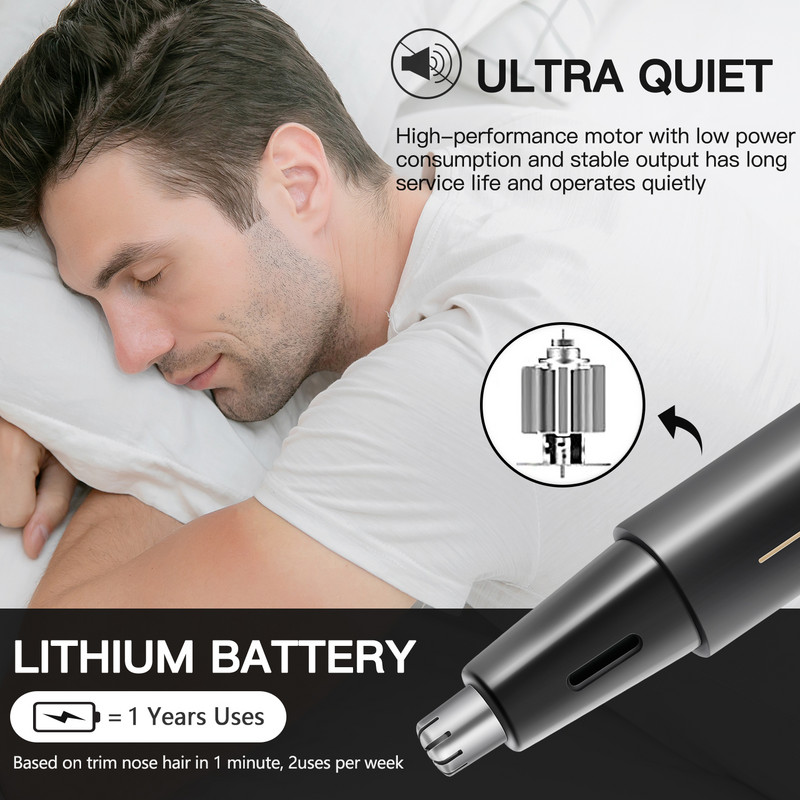 Lítium elektromos orrszőrvágó férfiaknak szemöldök epilátor fülborotva orrszőrtelenítő gép borotva hajvágó orrfodrász