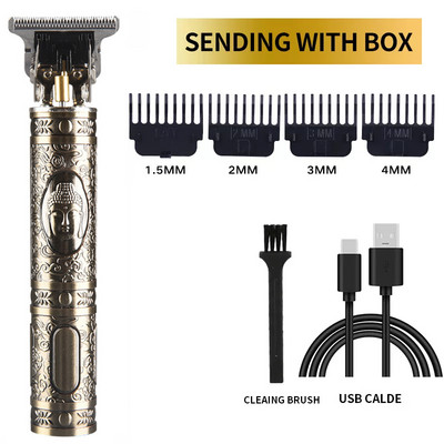 Electric Barber T9 Upgrade LCD Reîncărcabilă Retro Oil Head Sculpt Electric Push Shear Mașină de tuns păr pubian pentru femei