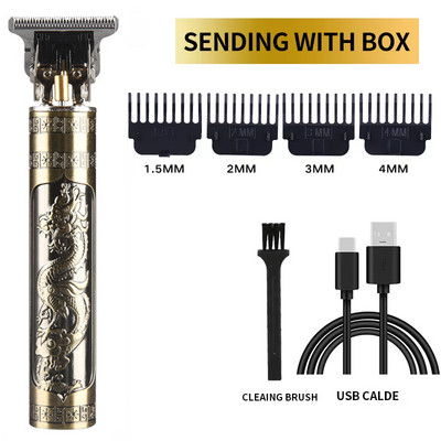 Electric Barber T9 Upgrade LCD Reîncărcabilă Retro Oil Head Sculpt Electric Push Shear Mașină de tuns păr pubian pentru femei