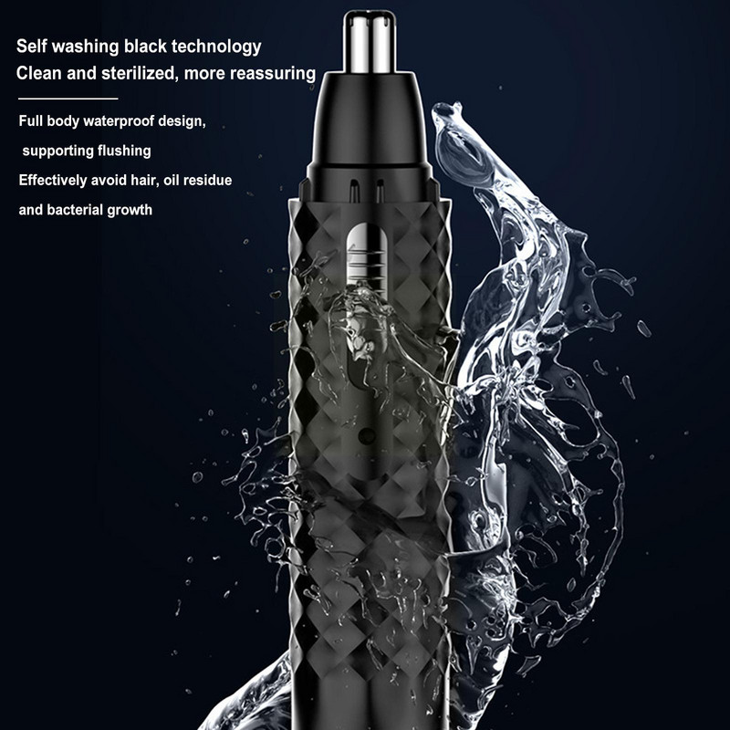 2 In I elektromos borotválkozó orr-fülvágó USB újratölthető orr-szőrvágó férfiaknak borotválkozó szőrtelenítő borotvaszakáll H0Y6