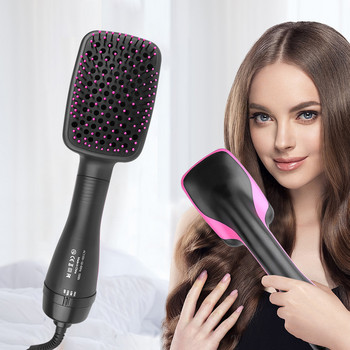 1000W βούρτσα ζεστού αέρα Styler και Volumizer Hair Straightener Comb Roller Στεγνωτήρα μαλλιών One Step Βούρτσα για πιστολάκι ηλεκτρικών ιόντων