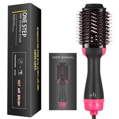 Βούρτσα ζεστού αέρα Hair Curler Volumizer Salon Heat Comb Paddle Styler Negative Iron Generator 3 4 σε 1 ίσιωμα Εργαλεία πιστολάκι