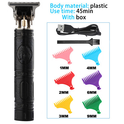 Vintage T9 električni aparat za šišanje, profesionalni stroj za šišanje, muški brijač, trimer za muškarce, stroj za šišanje brade, metalni USB