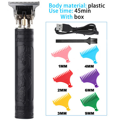 Vintage T9 električni aparat za šišanje, profesionalni stroj za šišanje, muški brijač, trimer za muškarce, stroj za šišanje brade, metalni USB