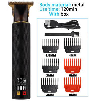 Vintage T9 električni aparat za šišanje, profesionalni stroj za šišanje, muški brijač, trimer za muškarce, stroj za šišanje brade, metalni USB