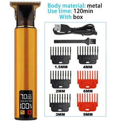 Vintage T9 električni aparat za šišanje, profesionalni stroj za šišanje, muški brijač, trimer za muškarce, stroj za šišanje brade, metalni USB