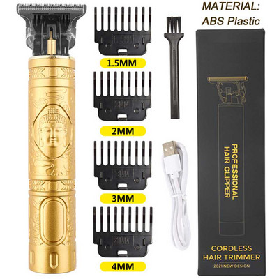 T9 Hair Clipper Professional Electric Trimmer για άντρες 0mm Ξυριστική μηχανή κουρέματος Baldheaded Barber χωρίς καλώδιο
