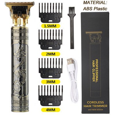 T9 Hair Clipper Professional Electric Trimmer για άντρες 0mm Ξυριστική μηχανή κουρέματος Baldheaded Barber χωρίς καλώδιο