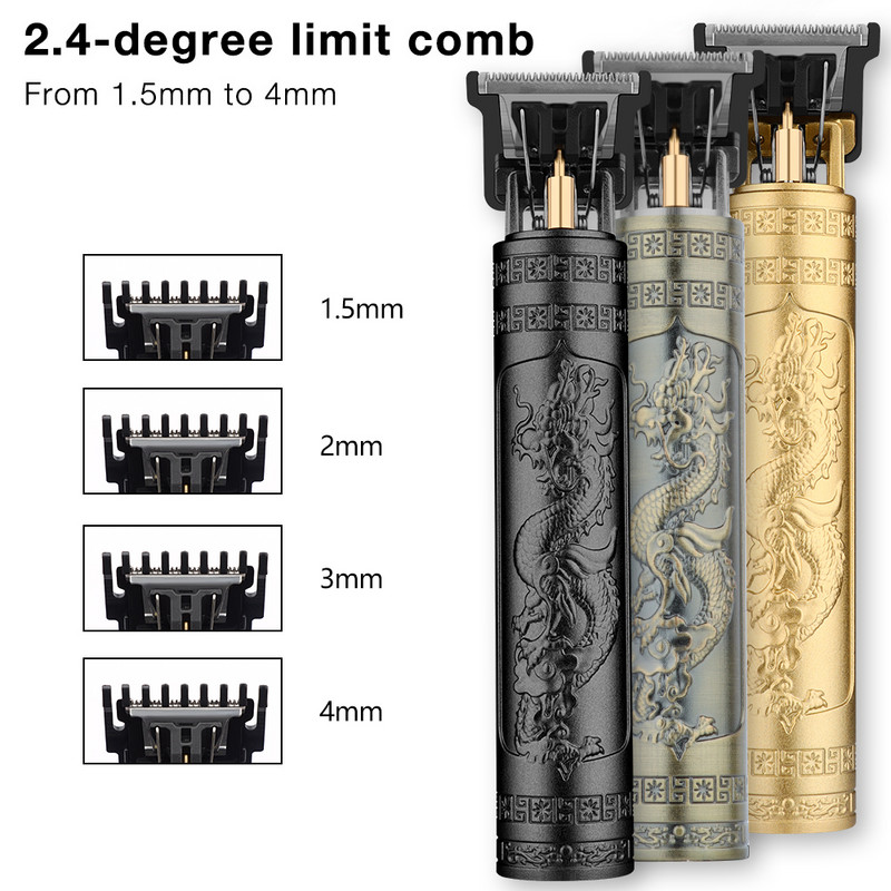 Mașină de tuns T9 Trimmer electric profesional pentru bărbați 0 mm Mașină de tuns părul cu capul chel Aparatul de bărbierit fără fir