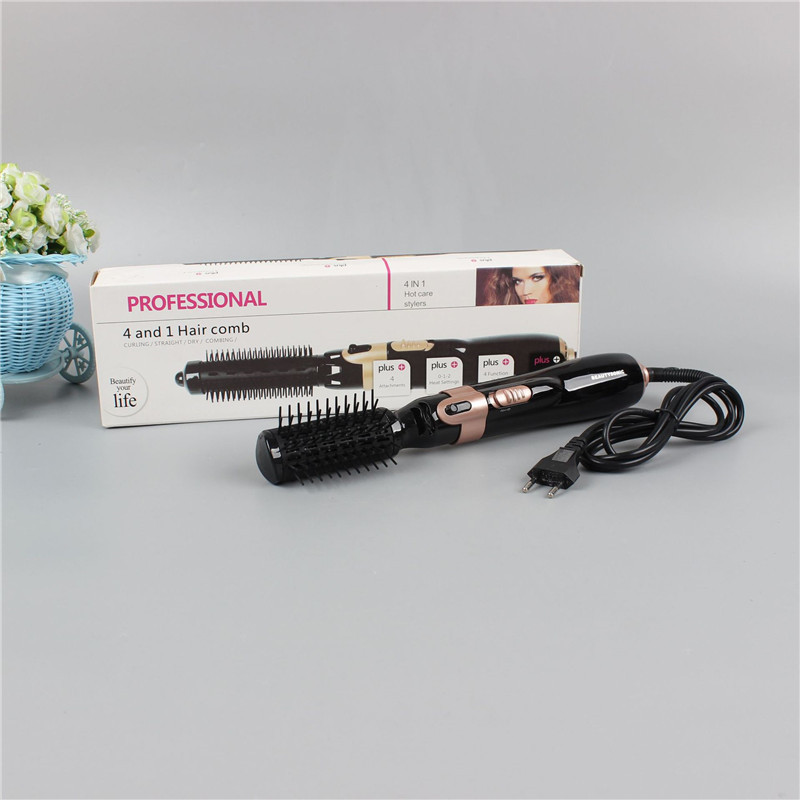 4 viename Plaukų džiovintuvo šepetys Daugiafunkcis plaukų pūtimo šepetys Plaukų tiesinimo šepetys Plaukų suktukai Plaukų formavimo įrankiai Karšto oro šepetys
