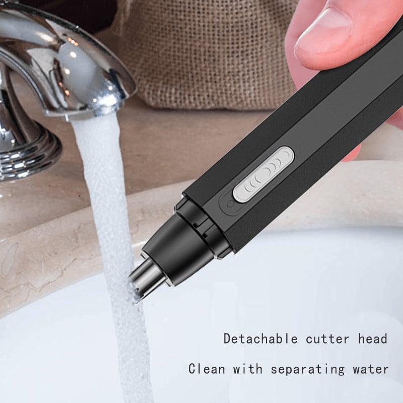 Trimmer electric pentru bărbierit pentru nas pentru urechi, pentru îngrijirea feței în siguranță, aparat de tuns pentru nas, reîncărcabil pentru bărbați.