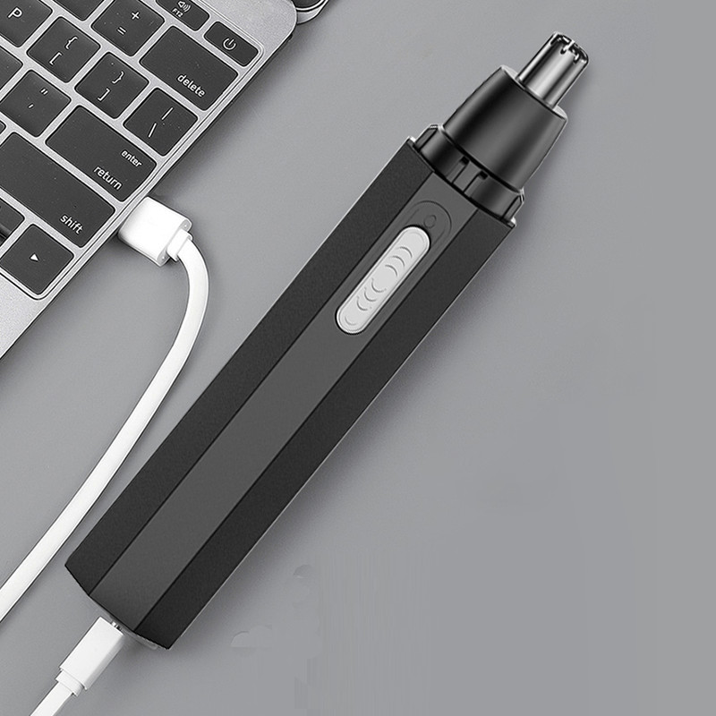 Trimmer electric pentru bărbierit pentru nas pentru urechi, pentru îngrijirea feței în siguranță, aparat de tuns pentru nas, reîncărcabil pentru bărbați.