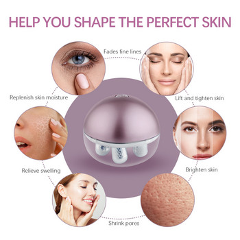 3D Face Massager Roller Face Lift Massage Microcurrents Facial Lifting Περιστρεφόμενη ρυτίδα Αφαίρεση Tighten Anti Wrinkle Skin Beauty