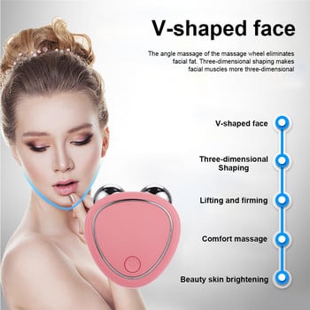 EMS Facial Massager Microcurrent Face Lifting Machine Roller Skin Tightening Rejuvenation Beauty Charging Facial Antiwrinkle