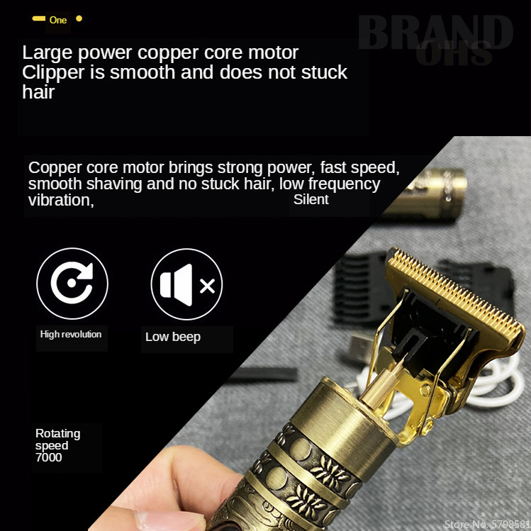 Dragon USB Vintage t9 0mm Hajvágó gép Trimmer For Man Elektromos Professzionális Hajvágó Barber Akkus szakáll Tondeuse