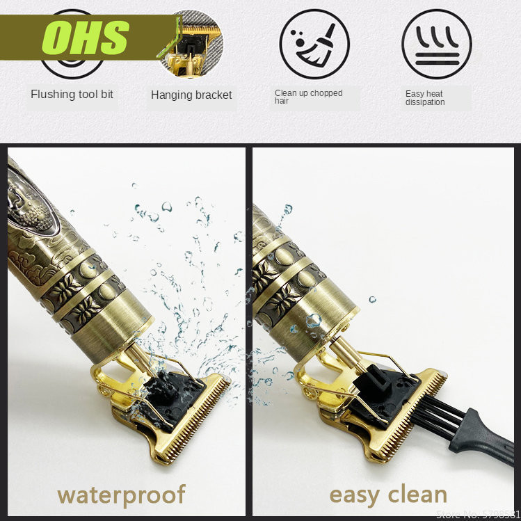 Dragon USB Vintage t9 0mm Hajvágó gép Trimmer For Man Elektromos Professzionális Hajvágó Barber Akkus szakáll Tondeuse