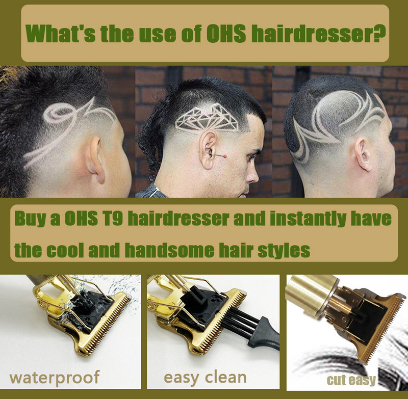 Dragon USB Vintage t9 0mm Hajvágó gép Trimmer For Man Elektromos Professzionális Hajvágó Barber Akkus szakáll Tondeuse