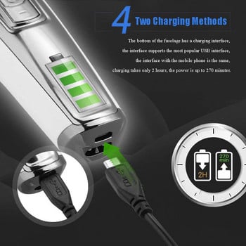 Kemei Professional Hair Clipper Beard Trimmer for Men Ρυθμιζόμενη ταχύτητα LED Digital Carving Clippers Electric Razor KM-5027