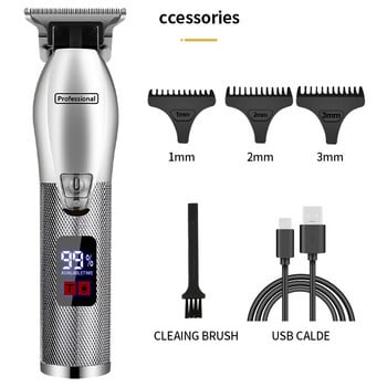 2023 T9 USB Hair Clipper Professional Electric Trimmer Barber Shaver Trimmer Beard 0mm Ανδρική μηχανή κοπής μαλλιών για άνδρες