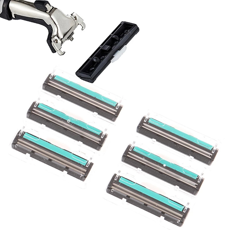 3/6/9/12 vnt/skutimosi skutimosi peiliukai, kasetiniai skutimosi peiliukai vyrams 2 sluoksnių peiliukai su skustuvo rankena Vyriškas skutimosi dėklas kelionėms