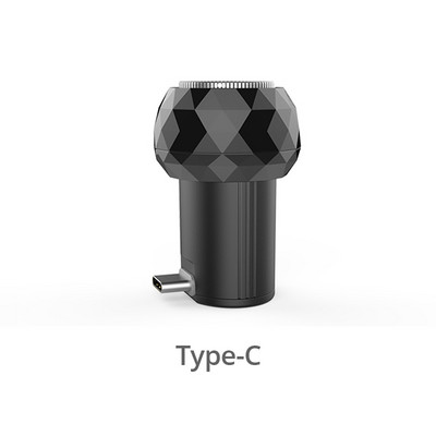 Hordozható borotva borotva telefon töltő USB töltés kék fényű telefon borotvák férfiaknak C típusú Micro USB iPhone készülékekhez